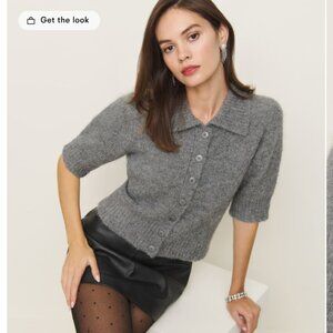 Reformation Daphne Collared Cardigan XS NWOT